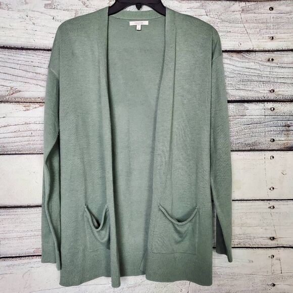 Maurices Green Open Front Cardigan Women’s Small Pockets Lightweight - Picture 1 of 6